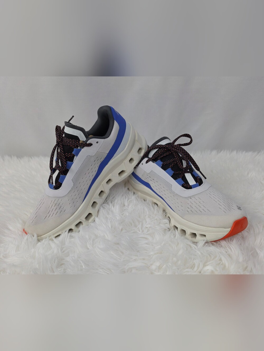 On Cloudmonster Women’s 7.5 Frost Cobalt Running Shoes CloudTec Sneakers